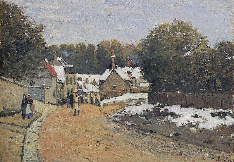 Early Snow at Louveciennes,, Alfred Sisley